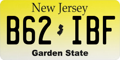 NJ license plate B62IBF