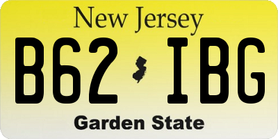 NJ license plate B62IBG