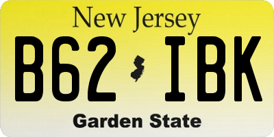 NJ license plate B62IBK