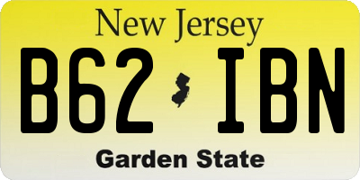 NJ license plate B62IBN