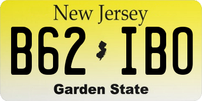 NJ license plate B62IBO