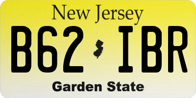 NJ license plate B62IBR