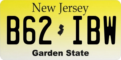 NJ license plate B62IBW