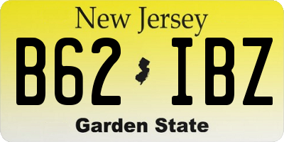 NJ license plate B62IBZ