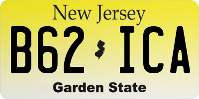 NJ license plate B62ICA