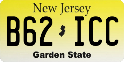 NJ license plate B62ICC