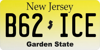 NJ license plate B62ICE