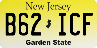 NJ license plate B62ICF