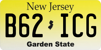 NJ license plate B62ICG