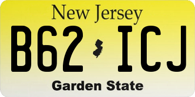 NJ license plate B62ICJ