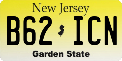 NJ license plate B62ICN