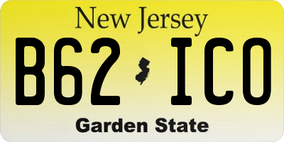 NJ license plate B62ICO