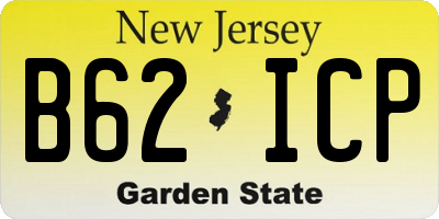 NJ license plate B62ICP