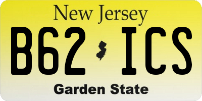 NJ license plate B62ICS