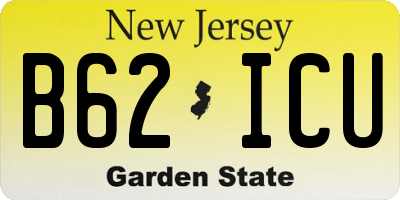NJ license plate B62ICU