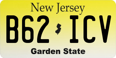 NJ license plate B62ICV