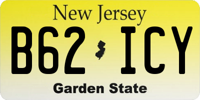 NJ license plate B62ICY