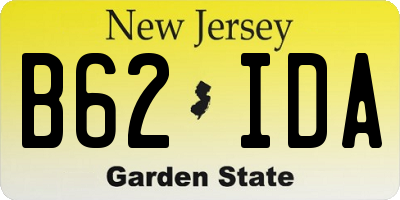 NJ license plate B62IDA