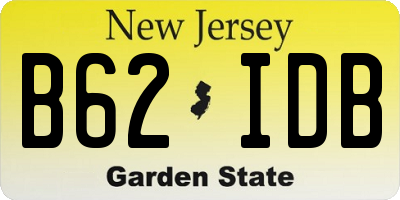 NJ license plate B62IDB