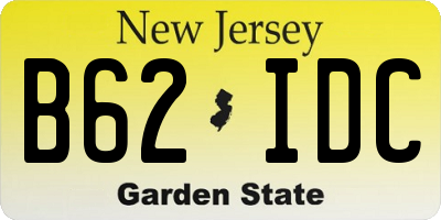 NJ license plate B62IDC