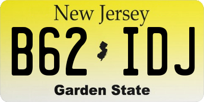 NJ license plate B62IDJ