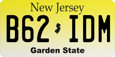 NJ license plate B62IDM