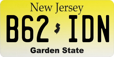 NJ license plate B62IDN