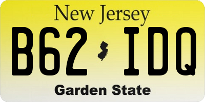 NJ license plate B62IDQ