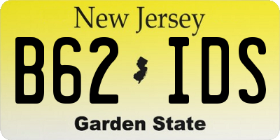 NJ license plate B62IDS