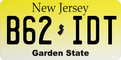 NJ license plate B62IDT
