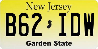 NJ license plate B62IDW