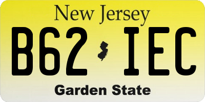 NJ license plate B62IEC