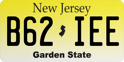 NJ license plate B62IEE