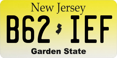 NJ license plate B62IEF