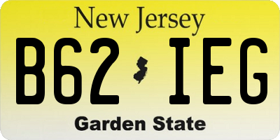 NJ license plate B62IEG