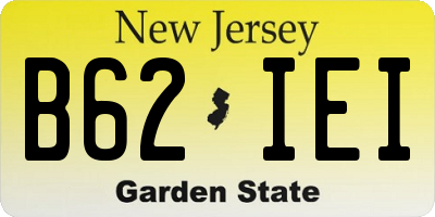 NJ license plate B62IEI