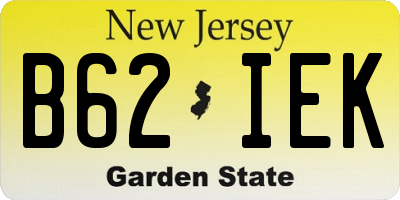 NJ license plate B62IEK