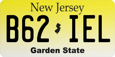 NJ license plate B62IEL