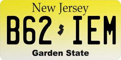 NJ license plate B62IEM