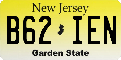 NJ license plate B62IEN