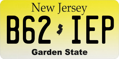 NJ license plate B62IEP