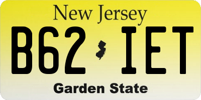 NJ license plate B62IET