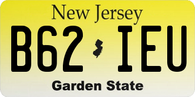 NJ license plate B62IEU