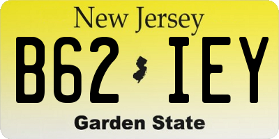 NJ license plate B62IEY