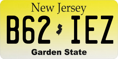 NJ license plate B62IEZ