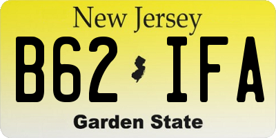 NJ license plate B62IFA
