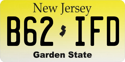 NJ license plate B62IFD