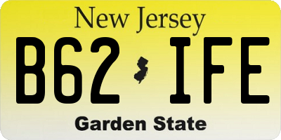 NJ license plate B62IFE