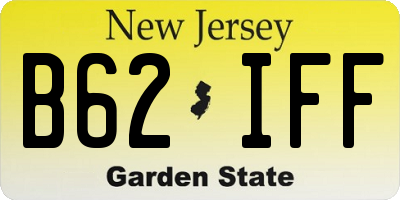 NJ license plate B62IFF