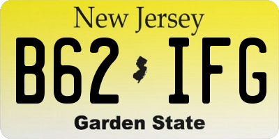 NJ license plate B62IFG